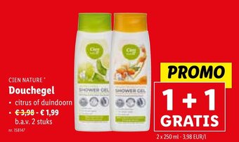 Lidl Douchegel 2 x 250 mL aanbieding