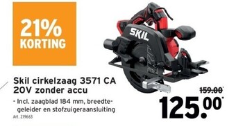 GAMMA Skil cirkelzaag 3571 ca 20v zonder accu aanbieding