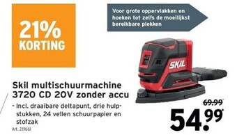 GAMMA Skil multischuurmachine 3720 cd 20v zonder accu aanbieding