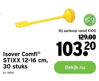 GAMMA Isover comfi stixx 12-16 cm, 30 stuks aanbieding