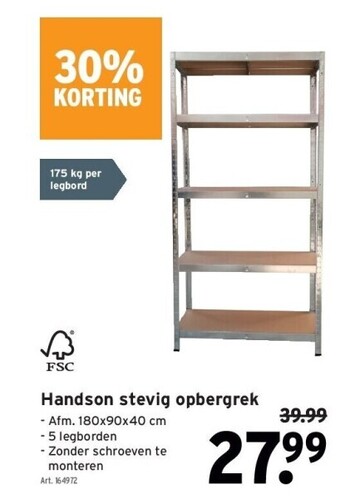 GAMMA Handson stevig opbergrek aanbieding