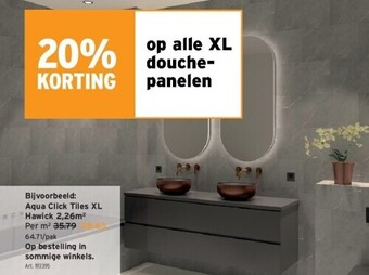 GAMMA Aqua click tiles xl hawick 2,26m aanbieding