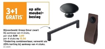 GAMMA Greep omer zwart aanbieding