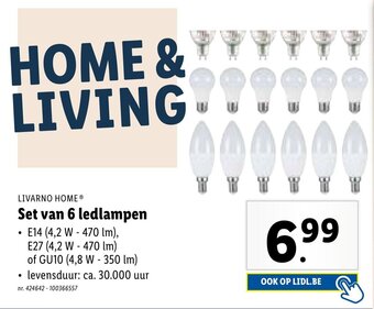 Set van 6 ledlampen