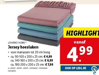 Lidl Jersey hoeslaken aanbieding