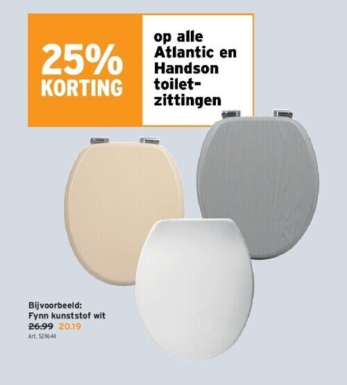 GAMMA Op alle atlantic en handson toiletzittingen aanbieding
