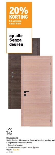 GAMMA Solid portixx binnendeur senza classico honingraat aanbieding