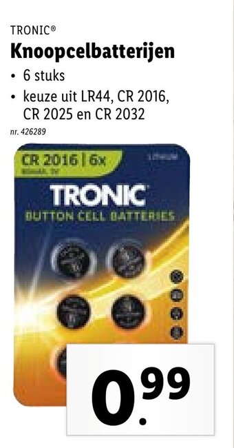 Lidl Knoopcelbatterijen 6 stuks aanbieding