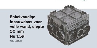 GAMMA Enkelvoudige inbouwdoos voor volle wand, diepte 50 mm aanbieding