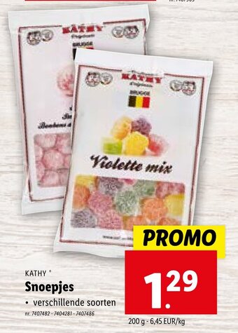 Lidl Snoepjes 200 g aanbieding