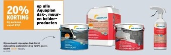 GAMMA Aquaplan dak-dicht dakcoating waterdicht 4 kg +20% gratis aanbieding