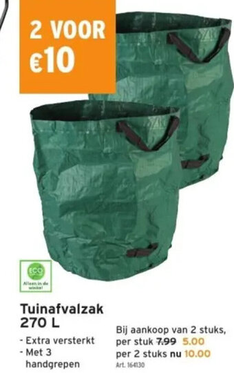 GAMMA Tuinafvalzak 270 L per stuk aanbieding