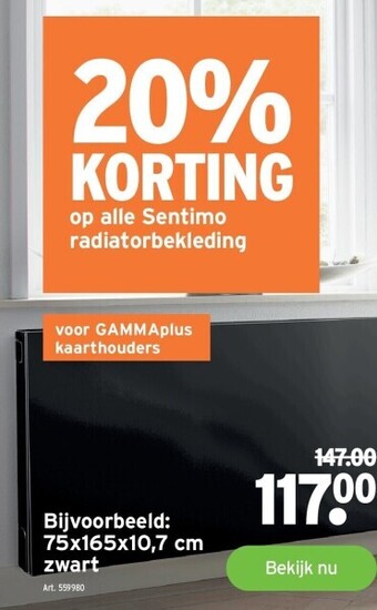 GAMMA Op alle sentimo radiatorbekleding aanbieding