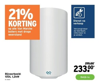 Op alle van marcke boilers met droge weerstand