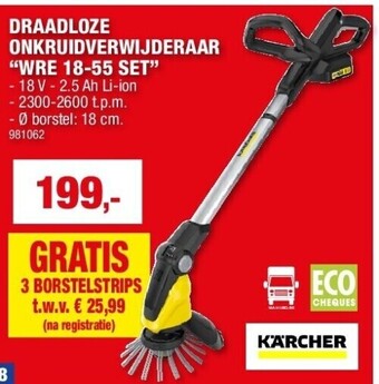 Hubo Draadloze onkruidverwijderaar “wre 18-55 set” aanbieding