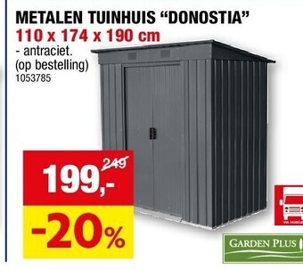 Hubo Metalen tuinhuis “donostia” 110 x 174 x 190 cm aanbieding