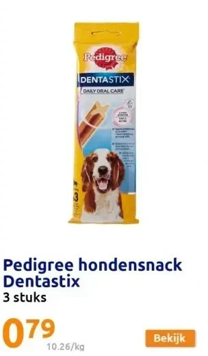 Action Pedigree hondensnack dentastix aanbieding