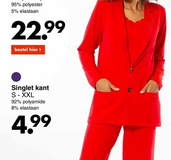 Wibra Singlet kant aanbieding