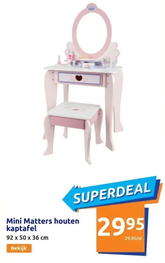 Action Mini matters houten kaptafel aanbieding