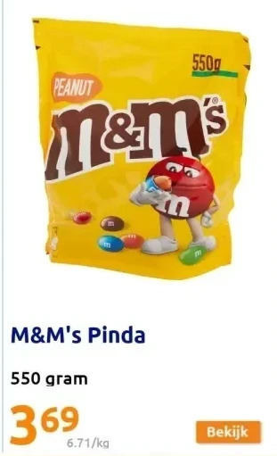 Action M&m's pinda aanbieding
