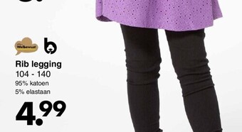 Wibra Rib legging aanbieding
