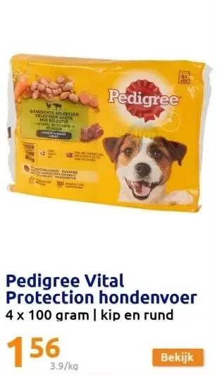 Action Pedigree vital protection hondenvoer aanbieding