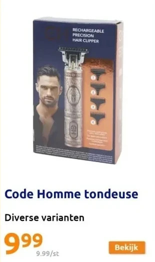 Action Code homme tondeuse aanbieding