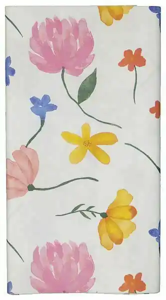 HEMA HEMA Tafelkleed 138x220 Papier Bloemen aanbieding