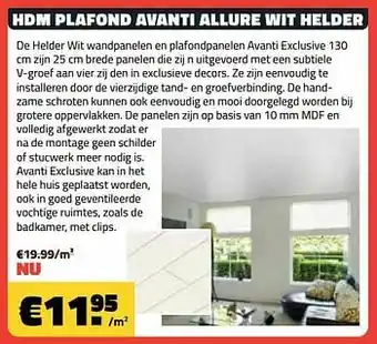 Hdm plafond avanti allure wit helder