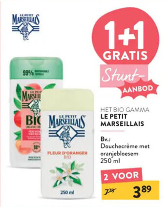 HET BIO GAMMA LE PETIT MARSEILLAISBv.: Douchecrème met oranjebloesem 250 ml Douchecrème met oranjebloesem 250 ml