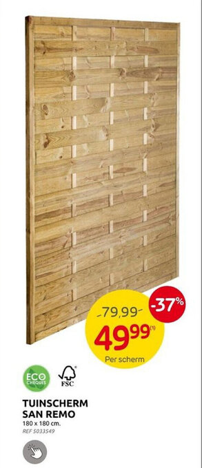 Brico TUINSCHERM SAN REMO 180 x 180 cm aanbieding