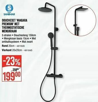 HandyHome Doucheset niagara premium met thermostatische mengkraan rond aanbieding