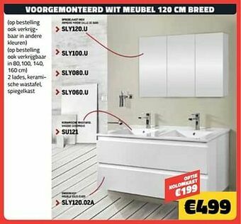 Bouwcenter Frans Vlaeminck Voorgemonteerd wit meubel 120 cm breed aanbieding