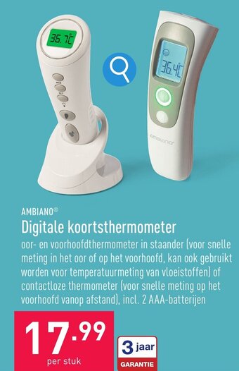 ALDI Digitale koortsthermometer aanbieding