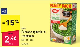 IGLO Gehakte spinazie in roomsaus 750g