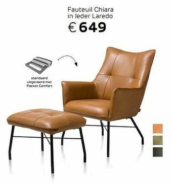 Henders & Hazel Fauteuil chiara in leder laredo aanbieding