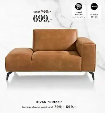 Xooon Divan prizzi arm links of recht, in stof aanbieding