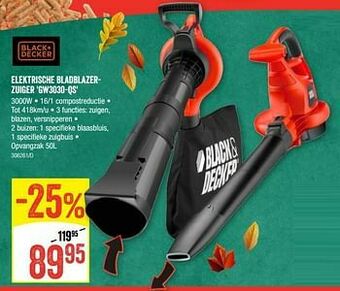 HandyHome Black + decker elektrische bladblazerzuiger gw3030-qs aanbieding