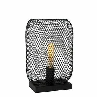 Leen Bakker Lucide tafellamp Mesh - zwart - 23,5x12x32,5 cm - Leen Bakker aanbieding