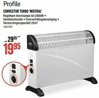 Profile convector turbo mistral