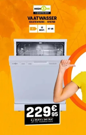Electro Depot Vaatwasser aanbieding