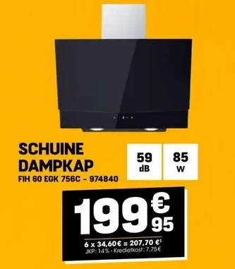 Electro Depot Schuine dampkap aanbieding