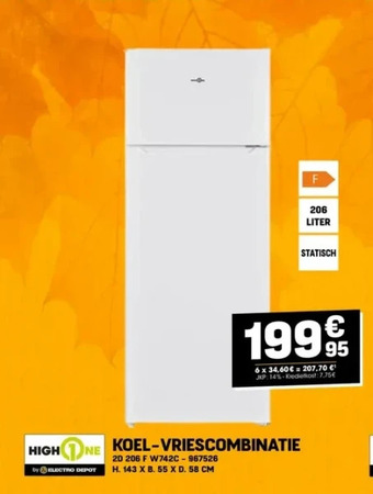 Electro Depot Koel-vriescombinatie aanbieding