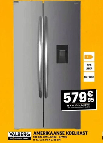 Electro Depot Amerikaanse koelkast aanbieding