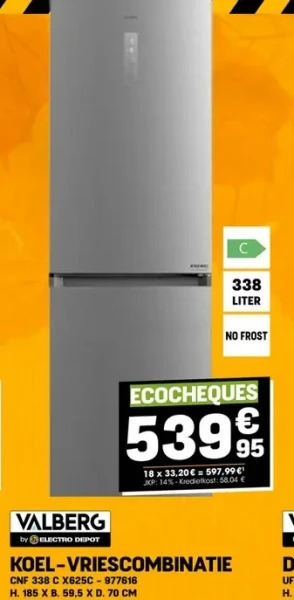 Electro Depot Koel-vriescombinatie aanbieding