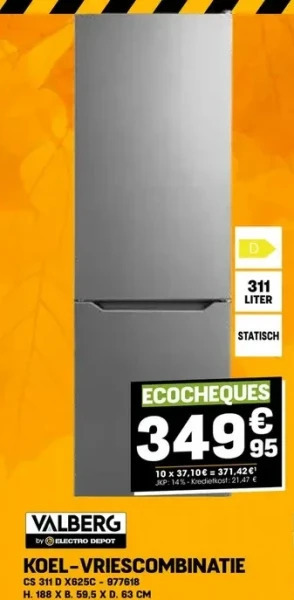 Electro Depot Koel-vriescombinatie aanbieding