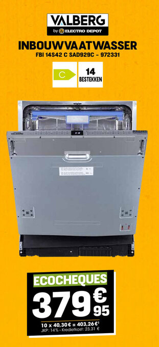 Electro Depot INBOUWVAATWASSER aanbieding