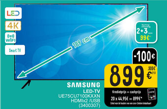Cora SAMSUNG LED-TV 189 cm aanbieding
