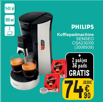 Cora PHILIPS Koffiepadmachine SENSEO aanbieding