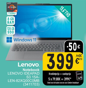 Cora Lenovo Notebook aanbieding